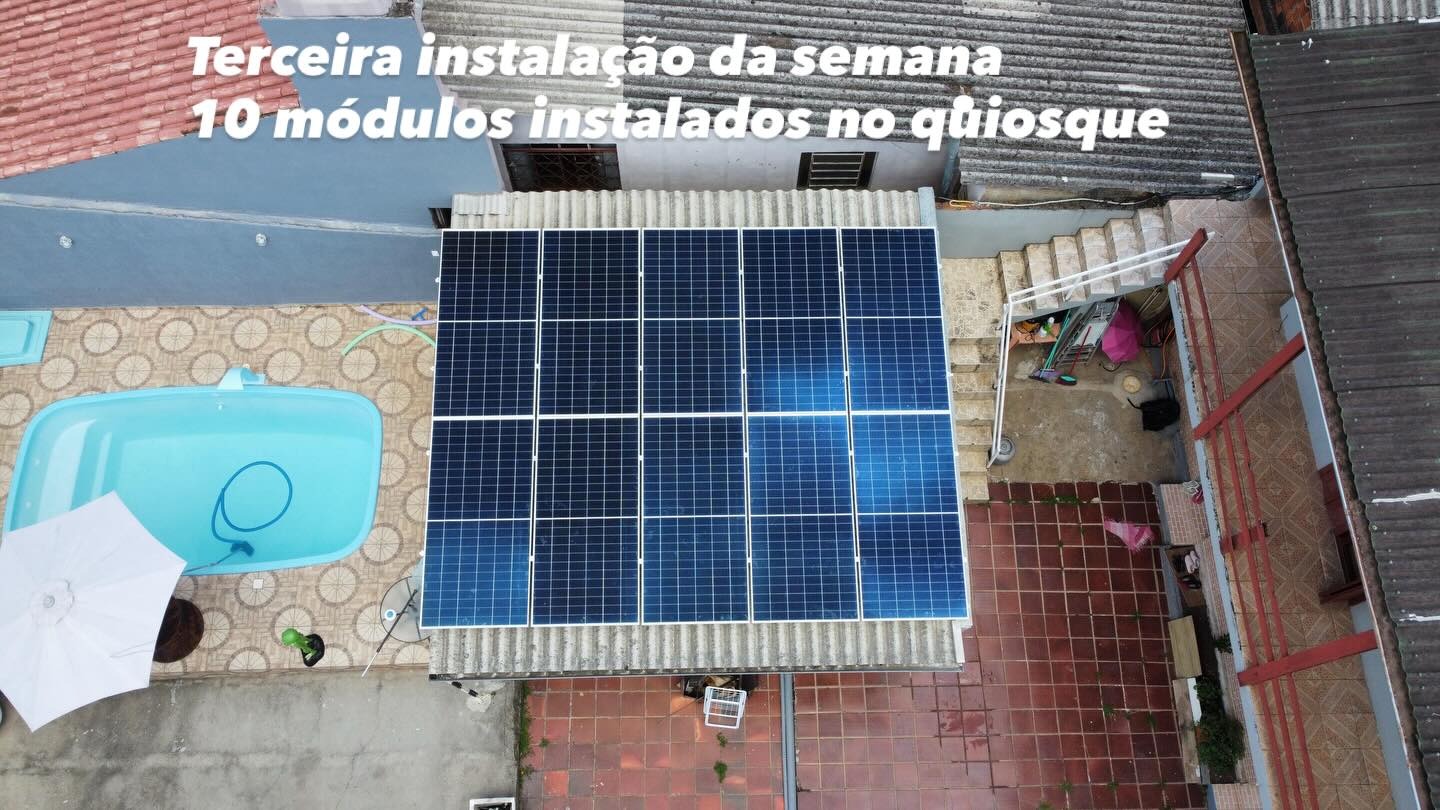 10 módulos instalados no quiosque